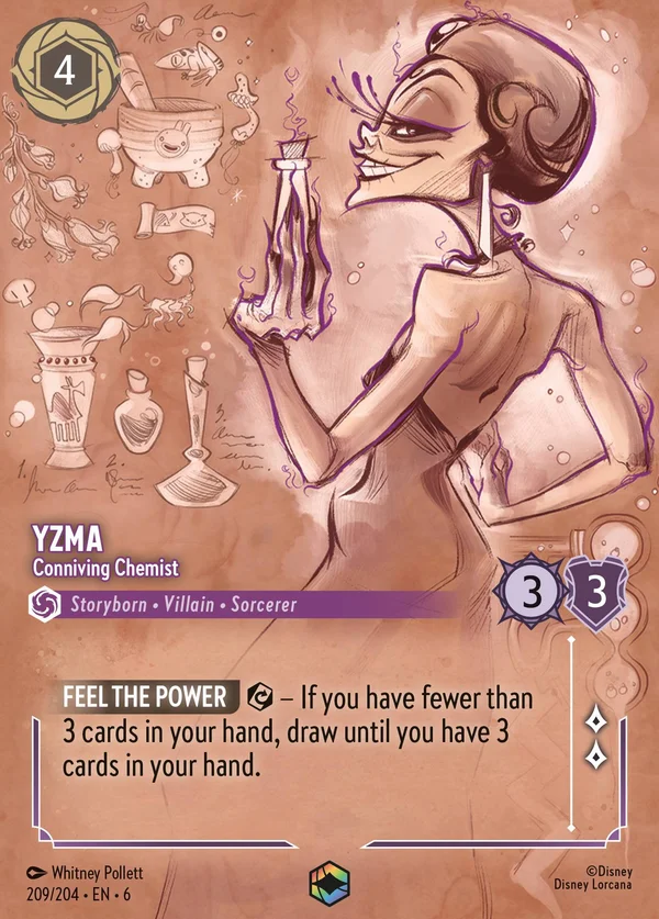 Yzma - Conniving Chemist — Disney Lorcana Character card from Azurite Sea