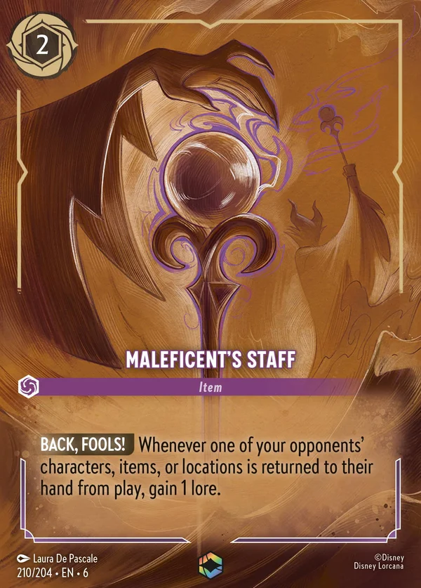 Maleficent's Staff — Disney Lorcana Item card from Azurite Sea
