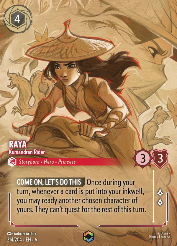 Raya - Kumandran Rider — Disney Lorcana Character card from Azurite Sea