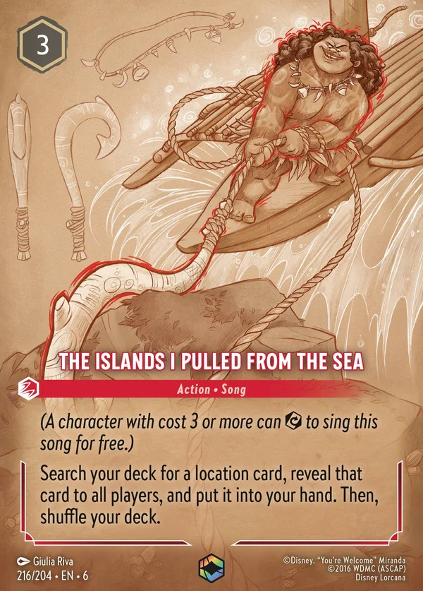 The Islands I Pulled From the Sea — Disney Lorcana Action card from Azurite Sea