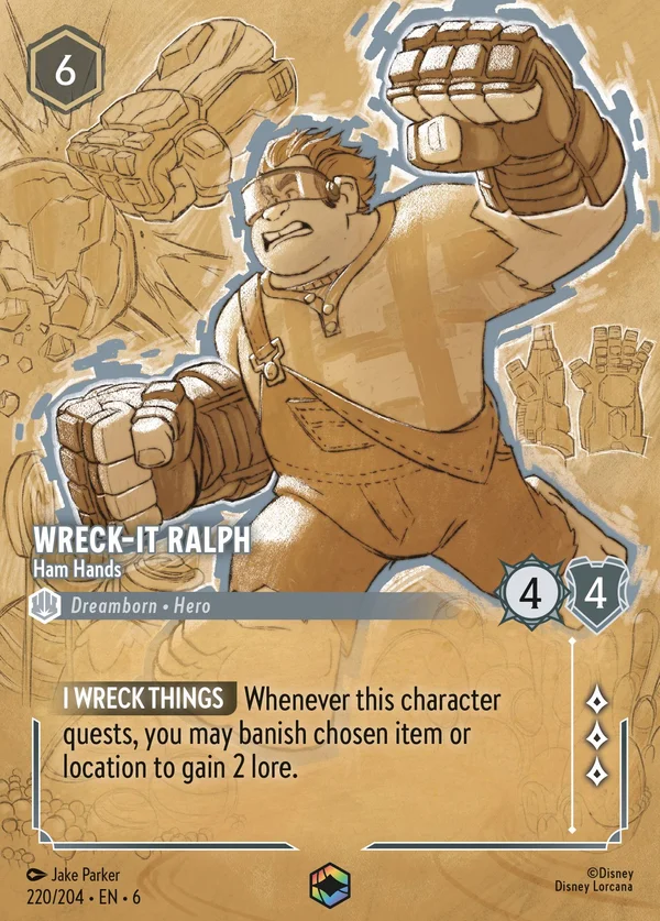 Wreck-It Ralph - Ham Hands — Disney Lorcana Character card from Azurite Sea