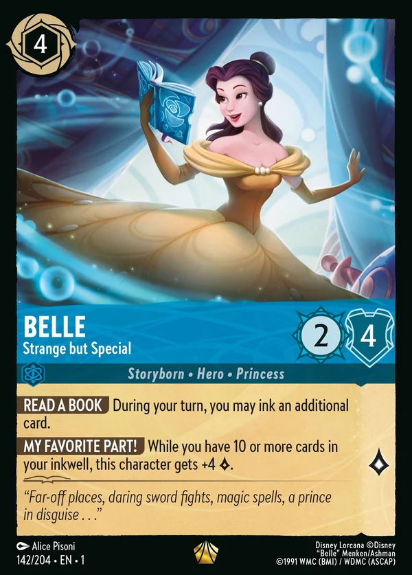Belle - Strange but Special — Disney Lorcana Character card from The First Chapter