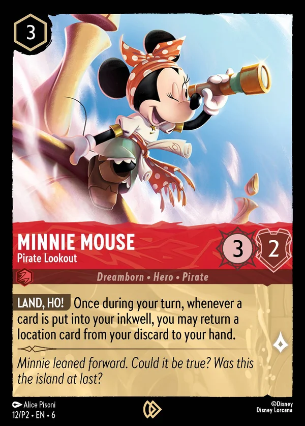 Minnie Mouse - Pirate Lookout — Disney Lorcana Character card from Azurite Sea