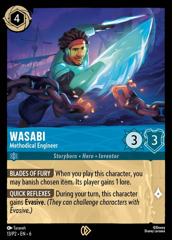 Wasabi - Methodical Engineer — Disney Lorcana Character card from Azurite Sea