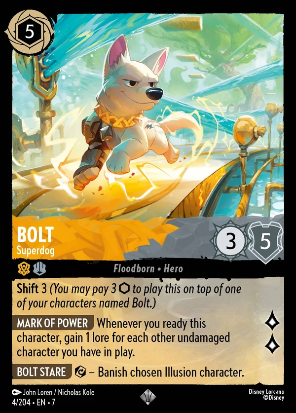 Bolt - Superdog — Disney Lorcana Character card from Archazia's Island