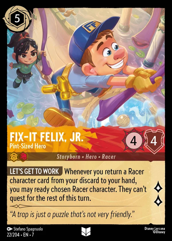 Fix-It Felix, Jr. - Pint-Sized Hero — Disney Lorcana Character card from Archazia's Island