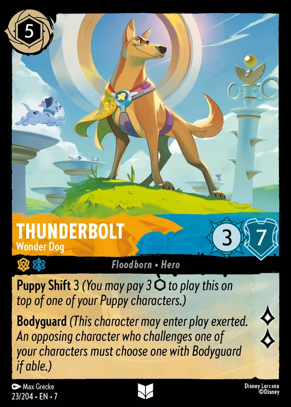 Thunderbolt - Wonder Dog — Disney Lorcana Character card from Archazia's Island