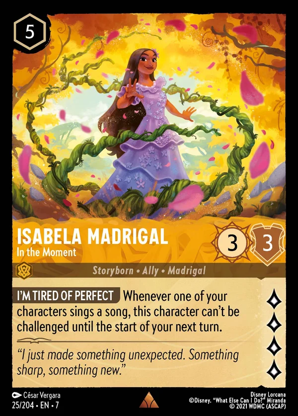 Isabela Madrigal - In the Moment — Disney Lorcana Character card from Archazia's Island