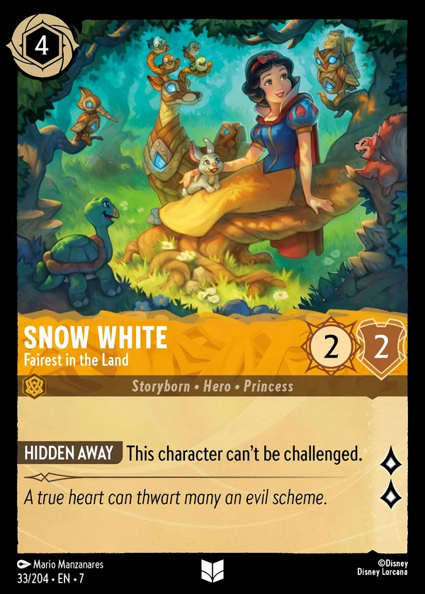 Snow White - Fairest in the Land — Disney Lorcana Character card from Archazia's Island