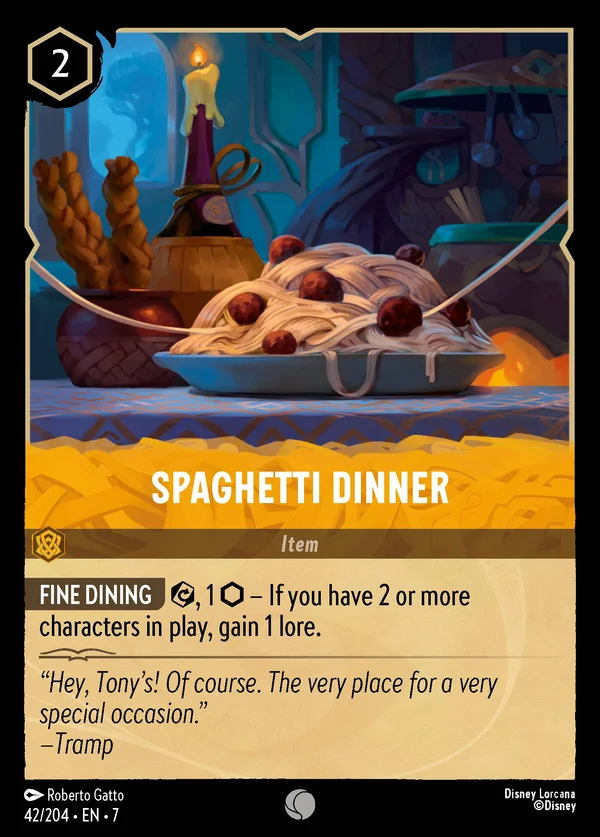 Spaghetti Dinner — Disney Lorcana Item card from Archazia's Island