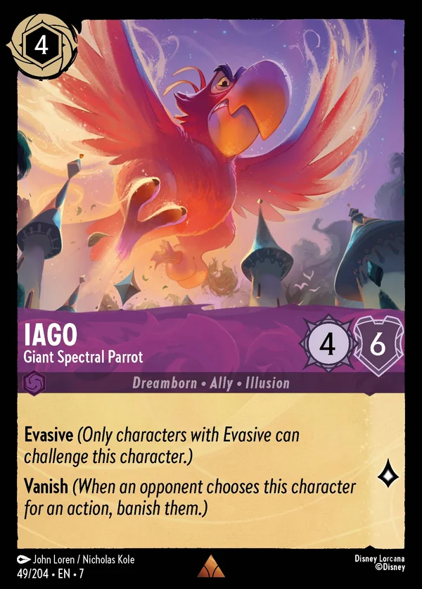 Iago - Giant Spectral Parrot — Disney Lorcana Character card from Archazia's Island
