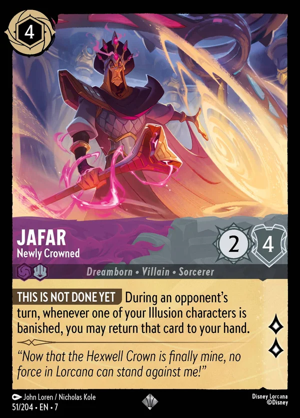 Jafar - Newly Crowned — Disney Lorcana Character card from Archazia's Island