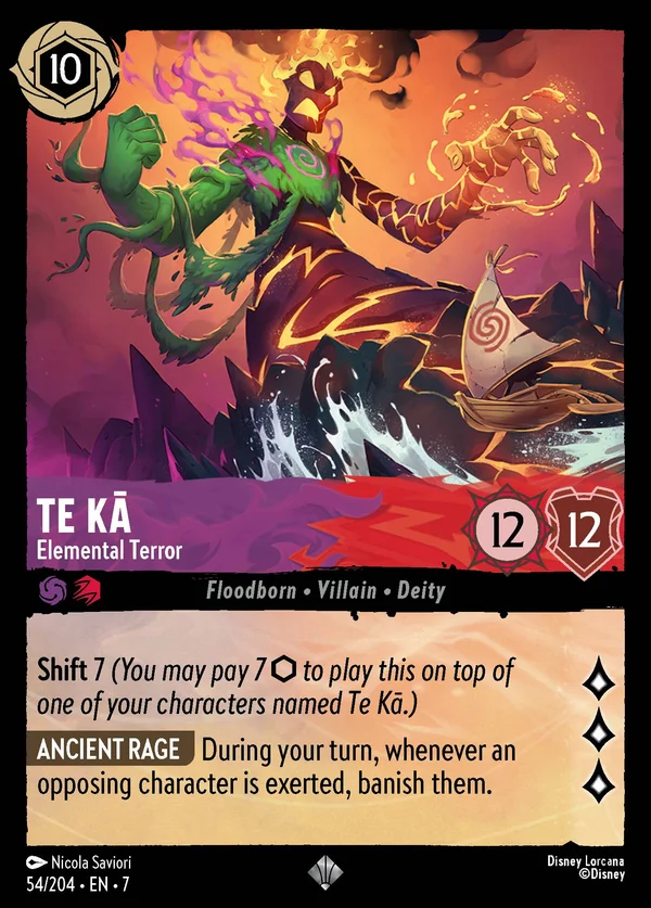 Te Kā - Elemental Terror — Disney Lorcana Character card from Archazia's Island