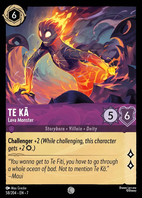 Te Kā - Lava Monster — Disney Lorcana Character card from Archazia's Island