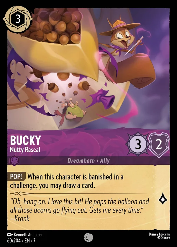 Bucky - Nutty Rascal — Disney Lorcana Character card from Archazia's Island