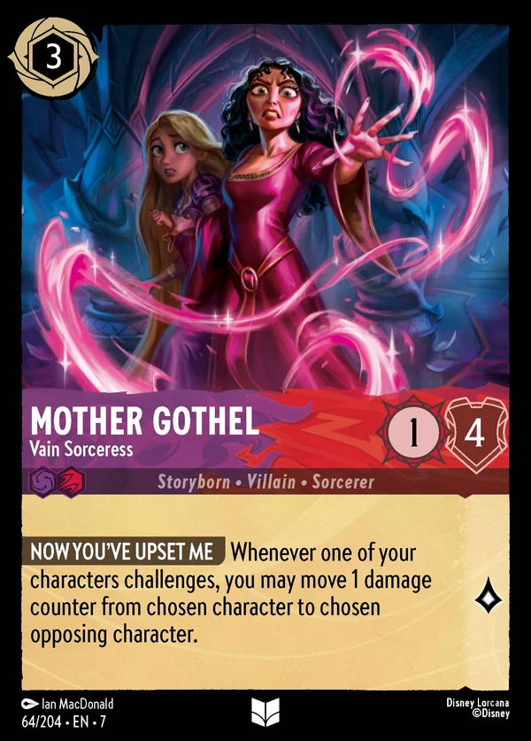 Mother Gothel - Vain Sorceress — Disney Lorcana Character card from Archazia's Island