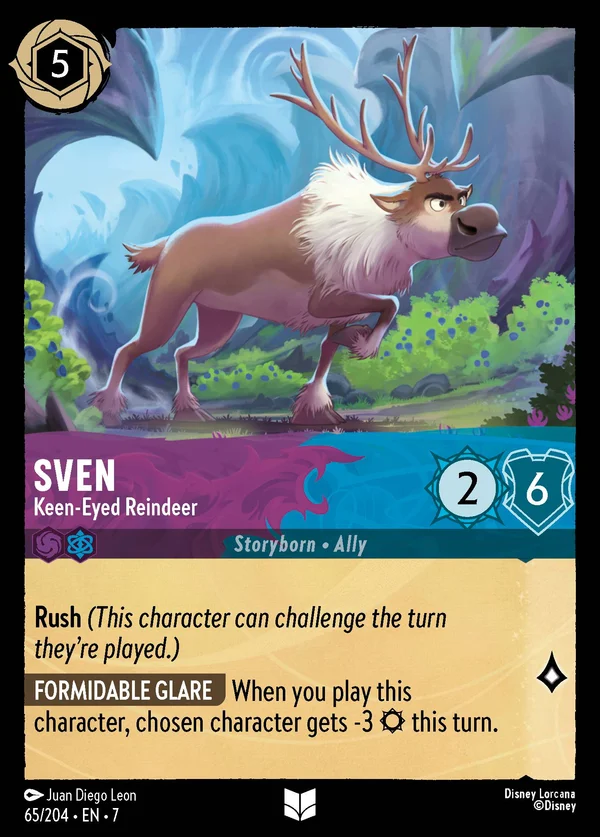 Sven - Keen-Eyed Reindeer — Disney Lorcana Character card from Archazia's Island