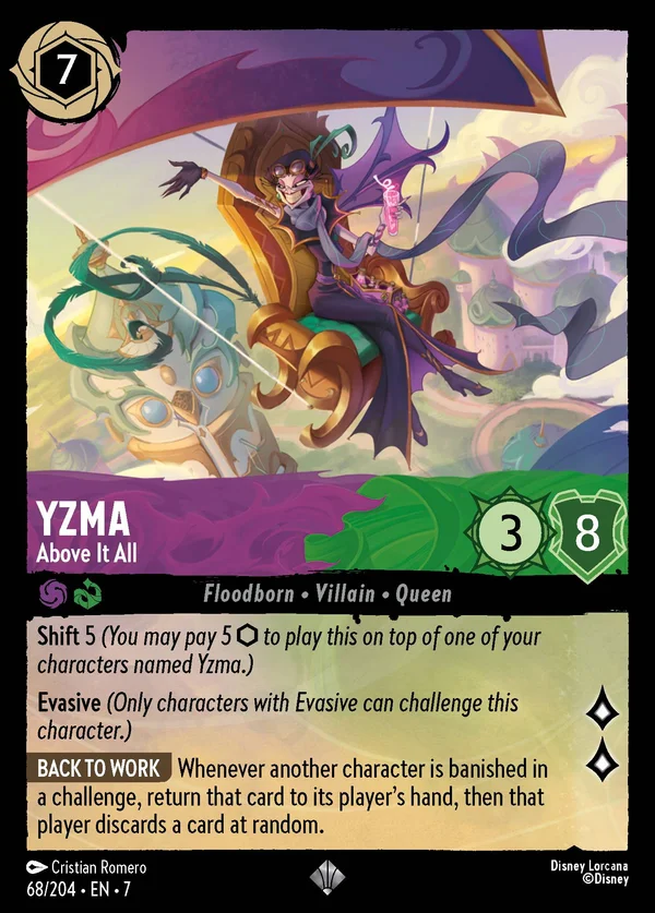 Yzma - Above It All — Disney Lorcana Character card from Archazia's Island