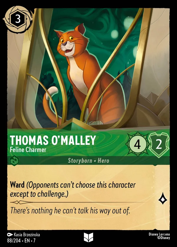 Thomas O'Malley - Feline Charmer — Disney Lorcana Character card from Archazia's Island