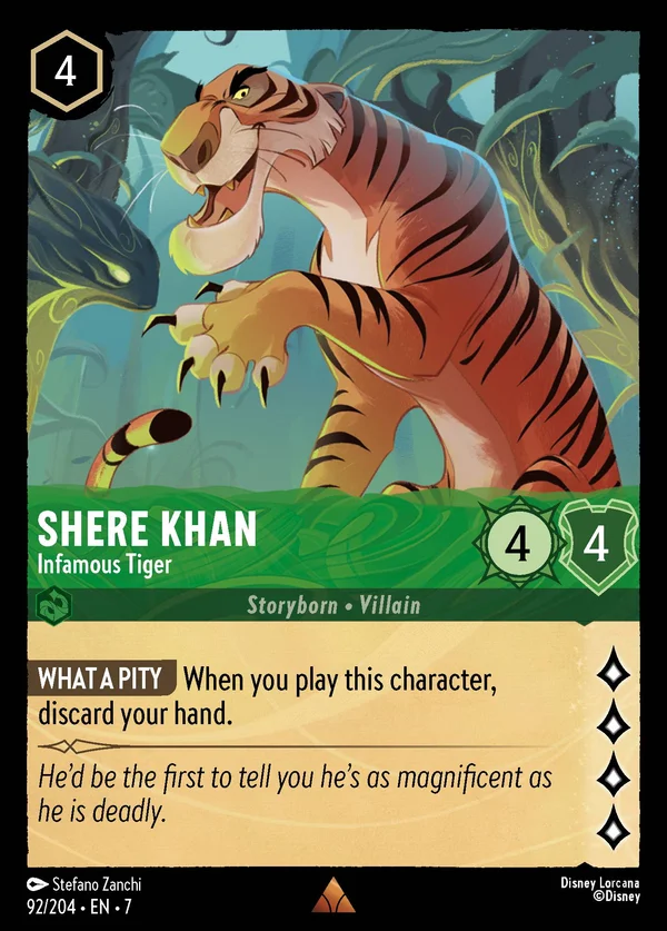Shere Khan - Infamous Tiger — Disney Lorcana Character card from Archazia's Island