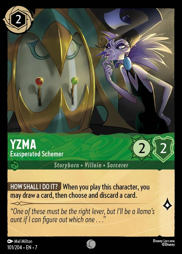 Yzma - Exasperated Schemer — Disney Lorcana Character card from Archazia's Island