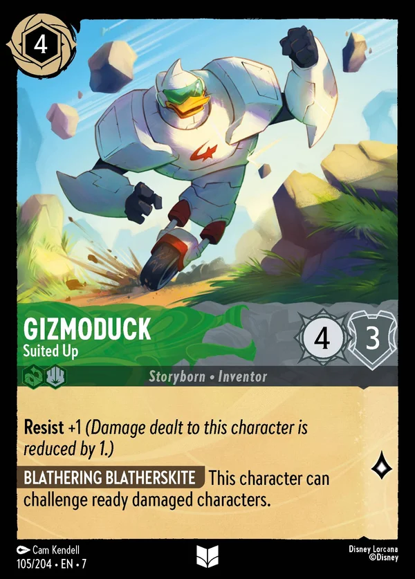 Gizmoduck - Suited Up — Disney Lorcana Character card from Archazia's Island