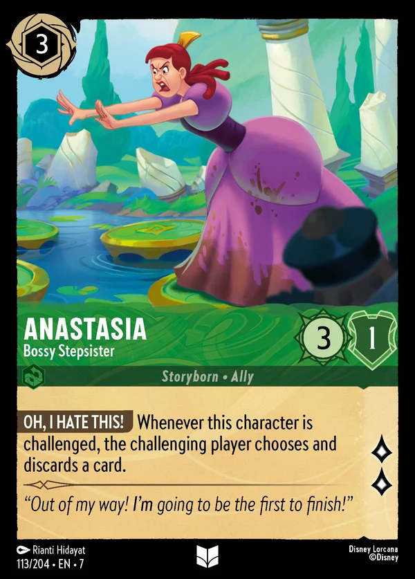Anastasia - Bossy Stepsister — Disney Lorcana Character card from Archazia's Island