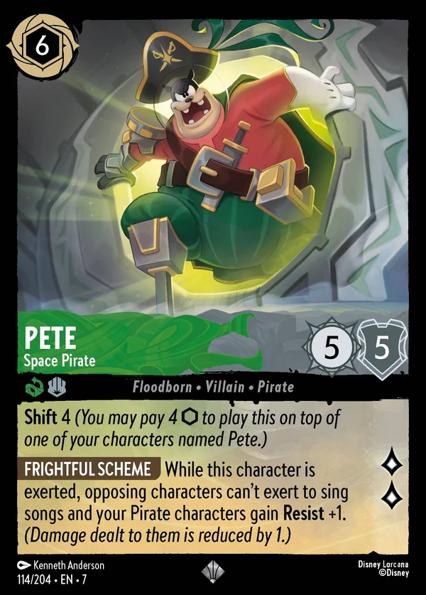 Pete - Space Pirate — Disney Lorcana Character card from Archazia's Island