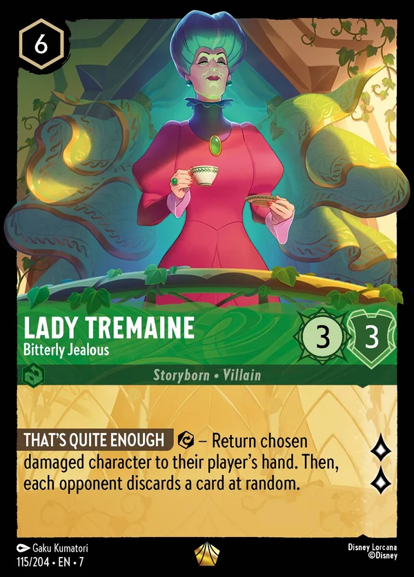 Lady Tremaine - Bitterly Jealous — Disney Lorcana Character card from Archazia's Island