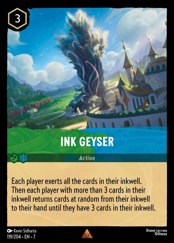 Ink Geyser — Disney Lorcana Action card from Archazia's Island