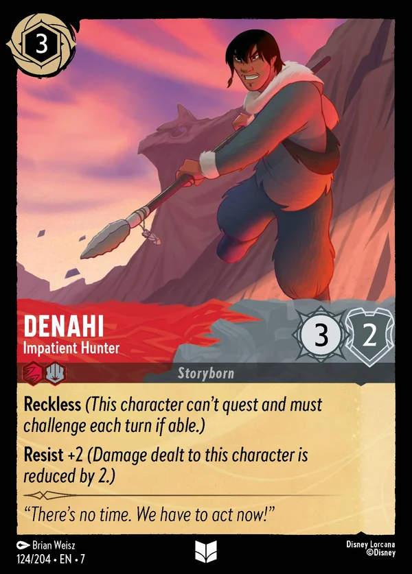 Denahi - Impatient Hunter — Disney Lorcana Character card from Archazia's Island