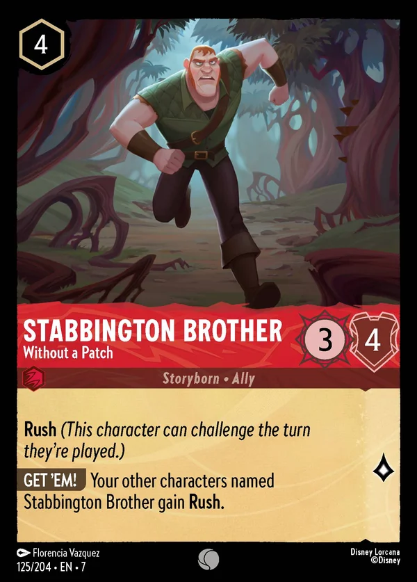 Stabbington Brother - Without a Patch — Disney Lorcana Character card from Archazia's Island
