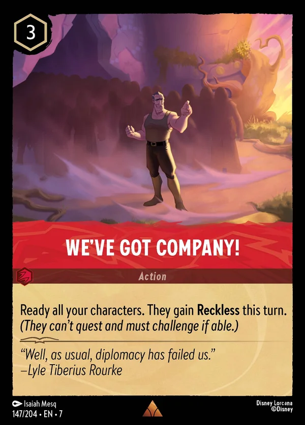 We've Got Company! — Disney Lorcana Action card from Archazia's Island
