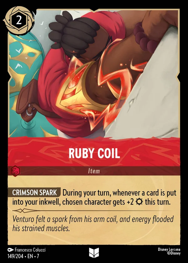 Ruby Coil — Disney Lorcana Item card from Archazia's Island
