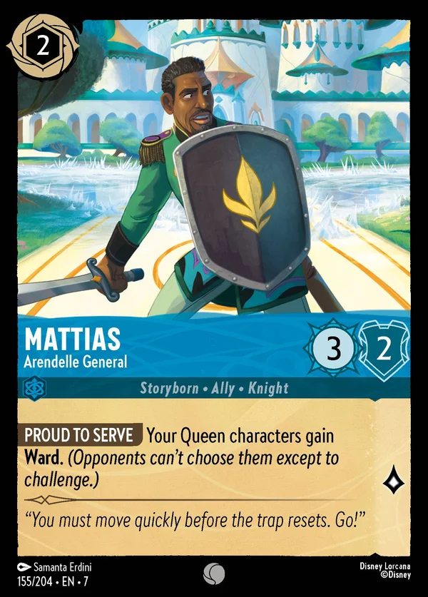 Mattias - Arendelle General — Disney Lorcana Character card from Archazia's Island