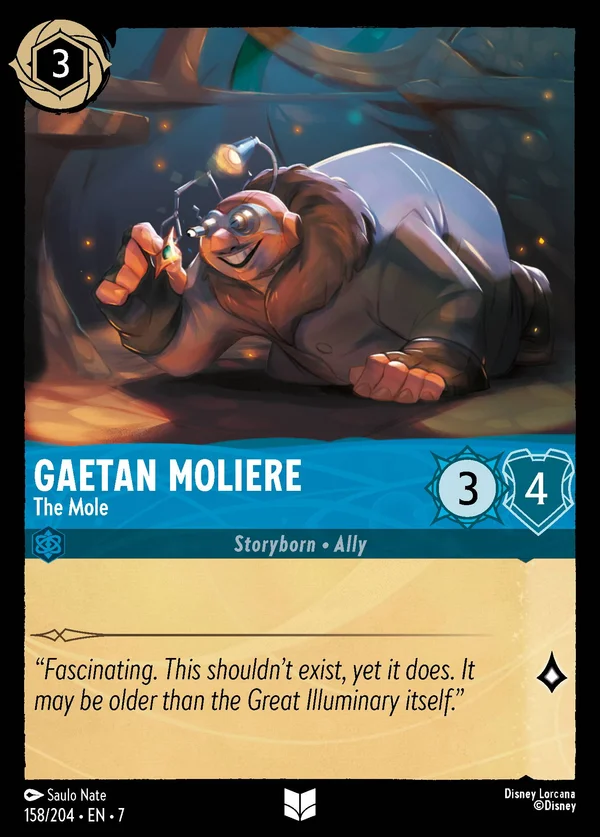 Gaetan Moliere - The Mole — Disney Lorcana Character card from Archazia's Island