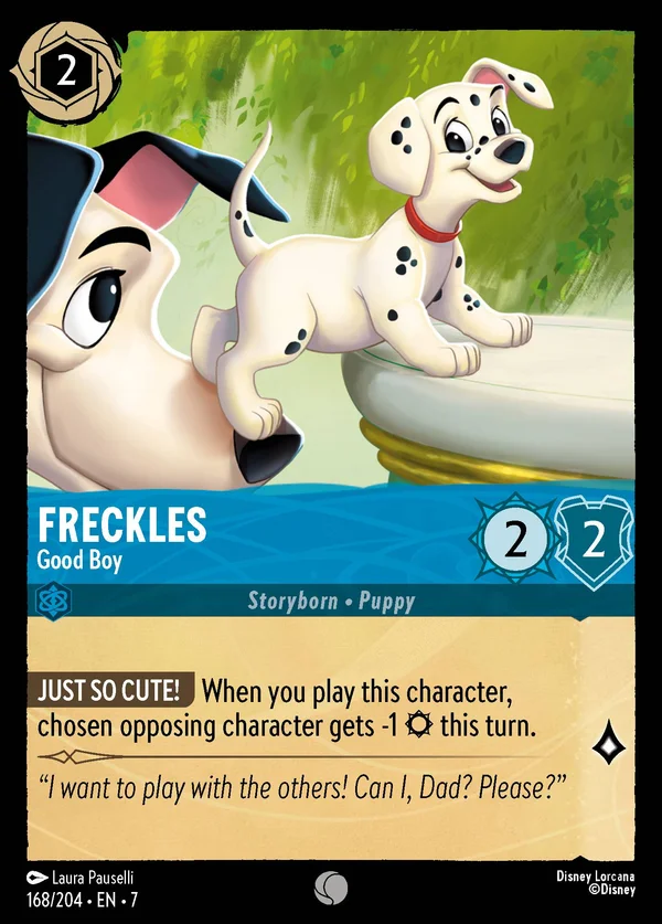 Freckles - Good Boy — Disney Lorcana Character card from Archazia's Island