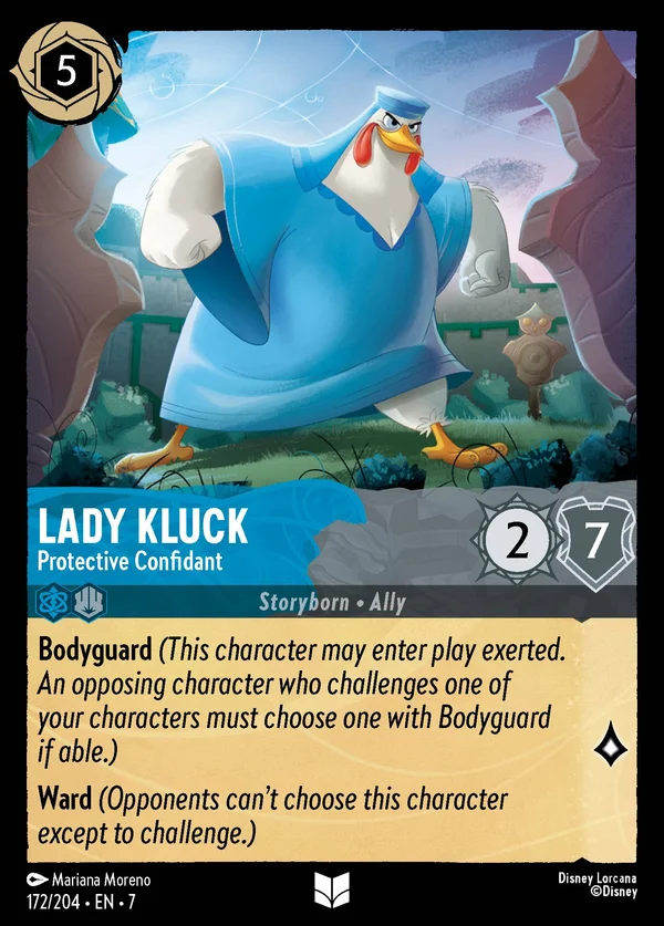 Lady Kluck - Protective Confidant — Disney Lorcana Character card from Archazia's Island