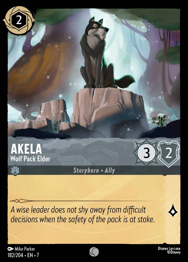 Akela - Wolf Pack Elder — Disney Lorcana Character card from Archazia's Island