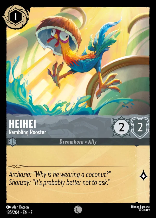 HeiHei - Rambling Rooster — Disney Lorcana Character card from Archazia's Island
