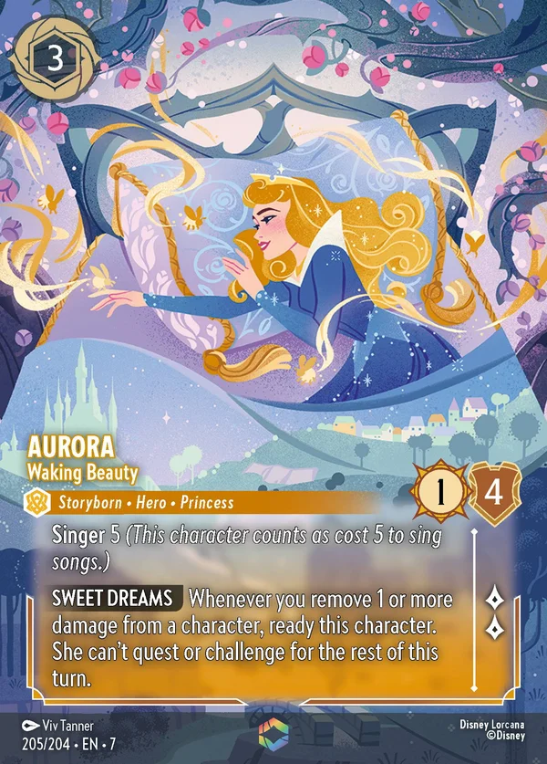 Aurora - Waking Beauty — Disney Lorcana Character card from Archazia's Island
