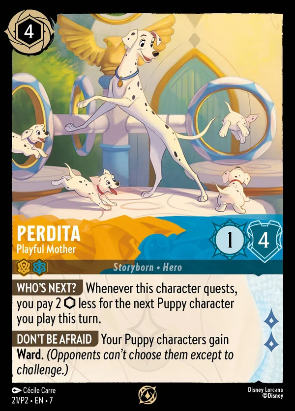 Perdita - Playful Mother — Disney Lorcana Character card from Archazia's Island