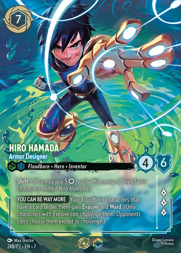 Hiro Hamada - Armor Designer — Disney Lorcana Character card from Archazia's Island