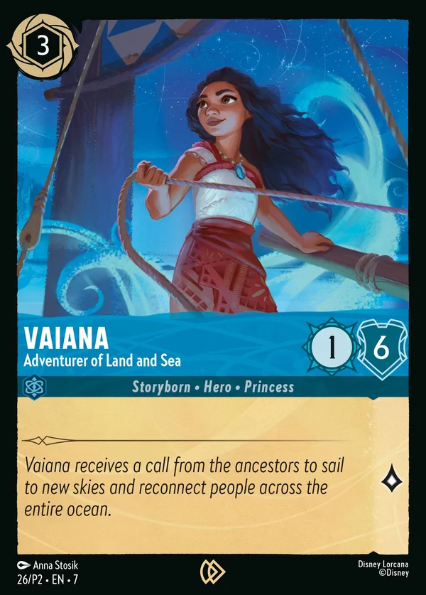 Vaiana - Adventurer of Land and Sea — Disney Lorcana Character card from Archazia's Island