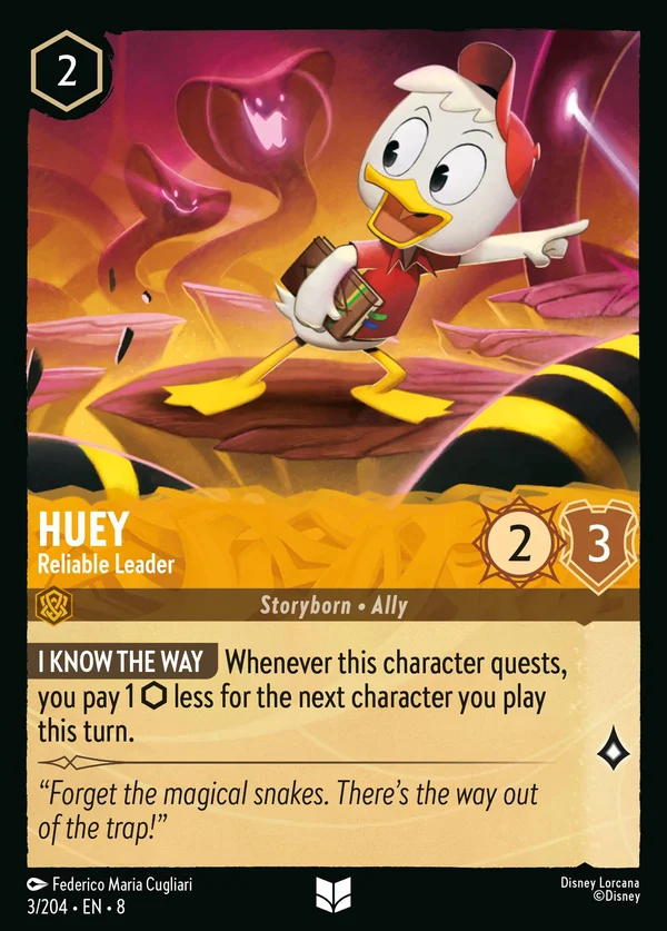 Huey - Reliable Leader — Disney Lorcana Character card from The Reign of Jafar