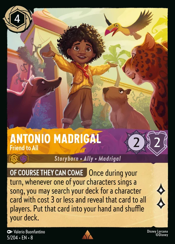 Antonio Madrigal - Friend to All — Disney Lorcana Character card from The Reign of Jafar
