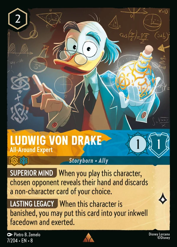 Ludwig Von Drake - All-Around Expert — Disney Lorcana Character card from The Reign of Jafar
