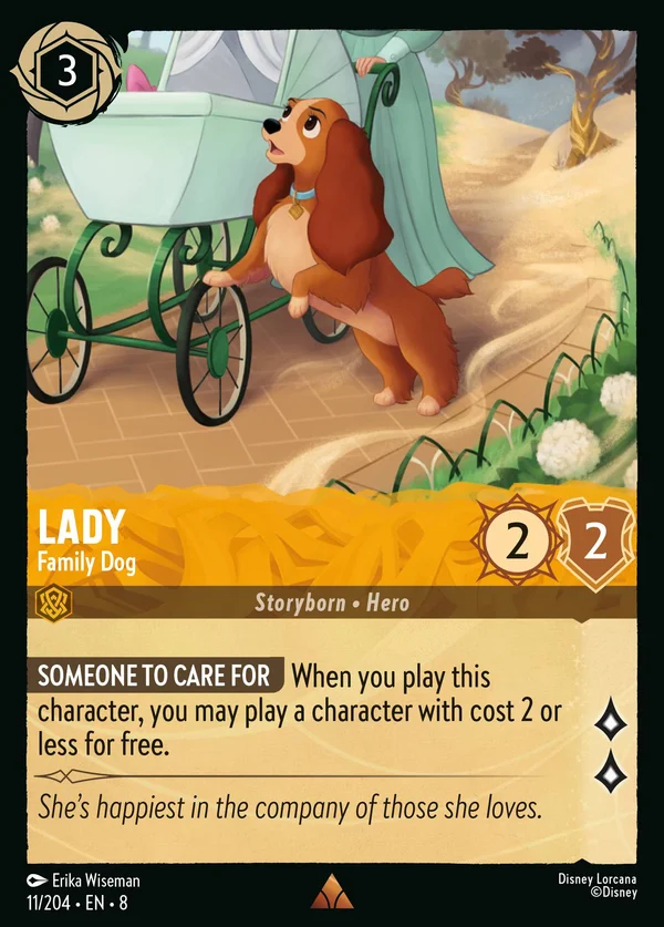 Lady - Family Dog — Disney Lorcana Character card from The Reign of Jafar