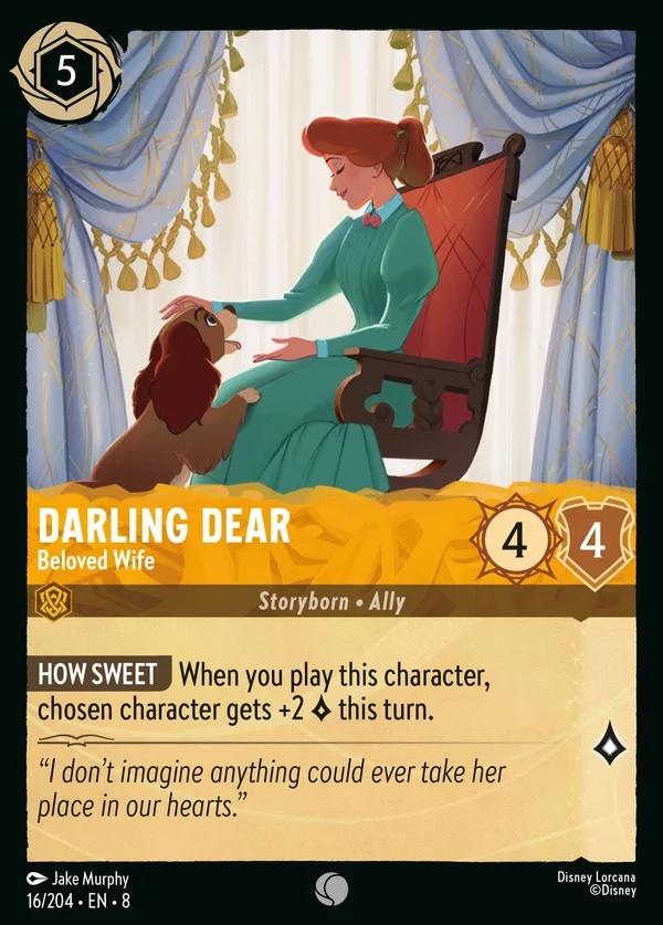 Darling Dear - Beloved Wife — Disney Lorcana Character card from The Reign of Jafar