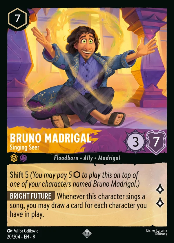 Bruno Madrigal - Singing Seer — Disney Lorcana Character card from The Reign of Jafar